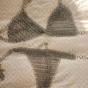 Silver Chainmail Bikini Set